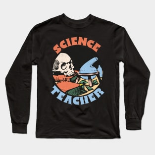 Science Teacher Groovy Retro Style Long Sleeve T-Shirt